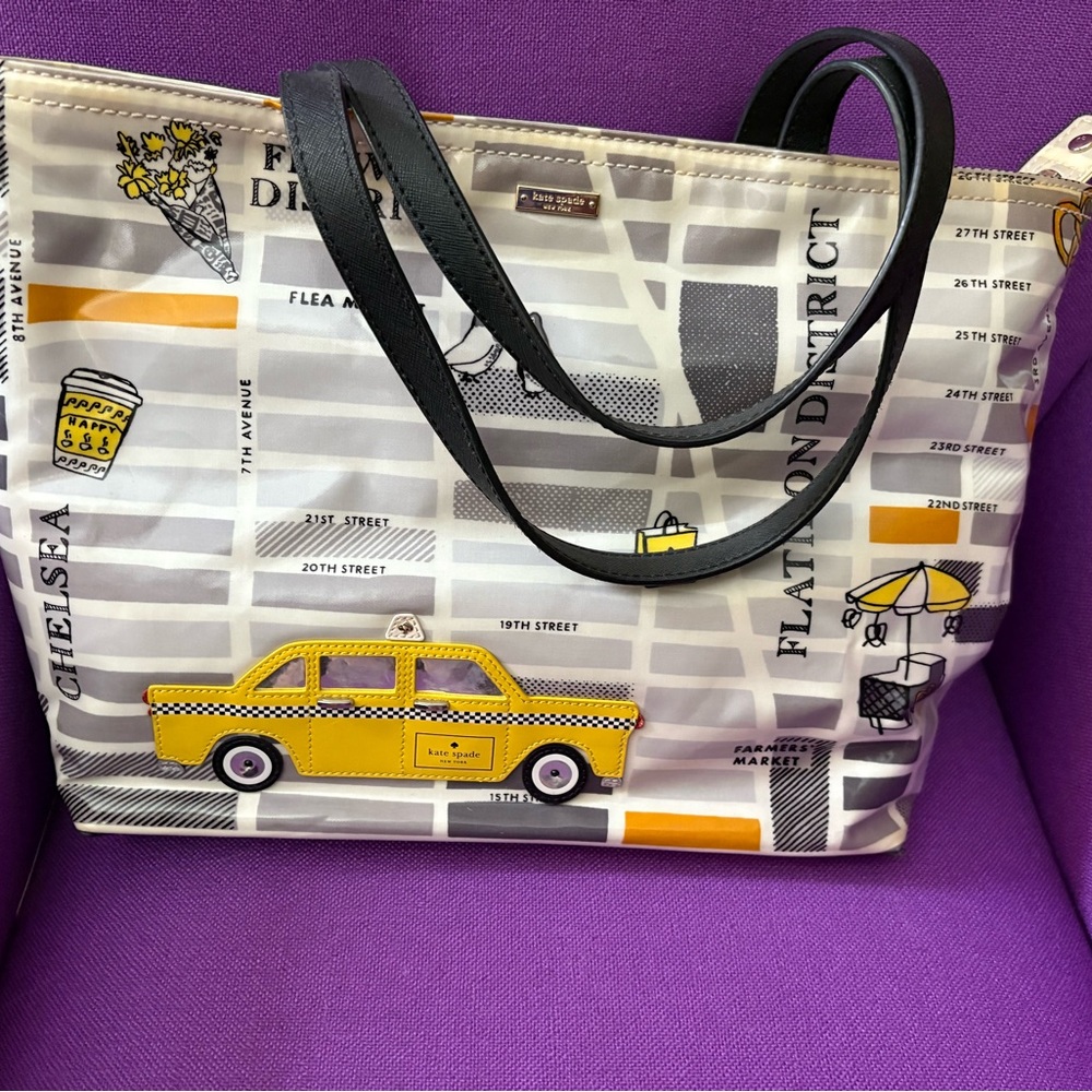 Kate Spade Yellow and Black NYC Taxi Tote
